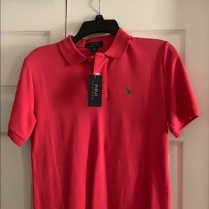 Boys 10/12 Ralph Lauren Polo in deep coral